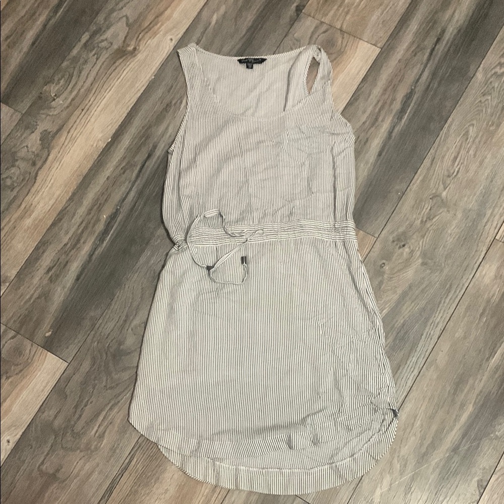 Velvet Heart Asymmetrical Striped Dress - Gray